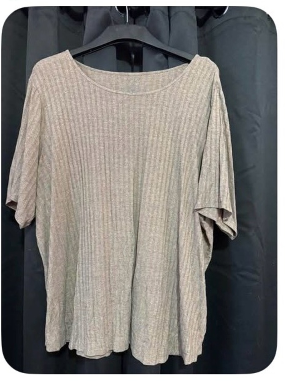 Apt. 9 Women's Ribbed Short Sleeve Top in Green Heather